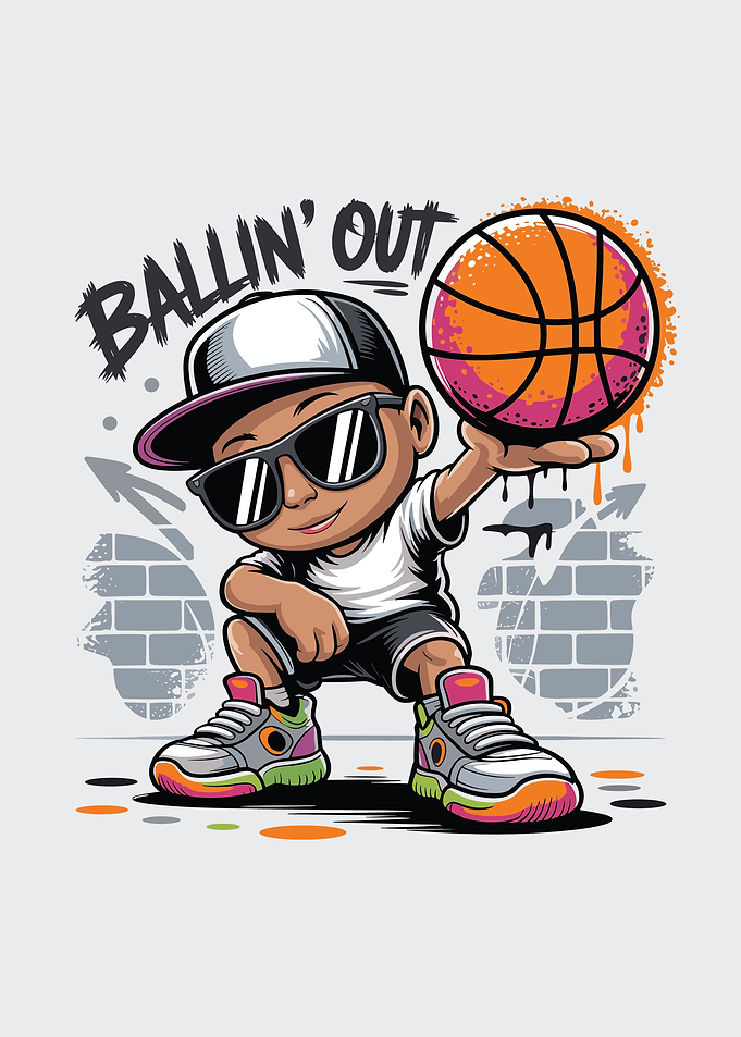 Basketball Player Ballin’ Out Street Basketball Vibes