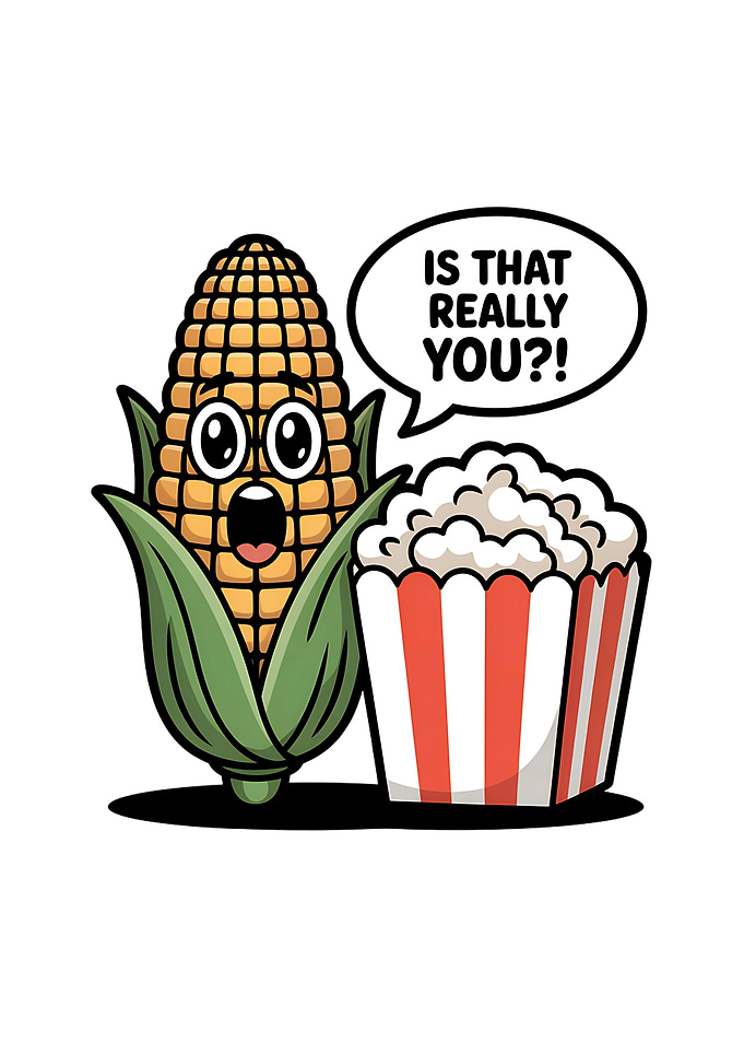 Funny Corn and Popcorn
