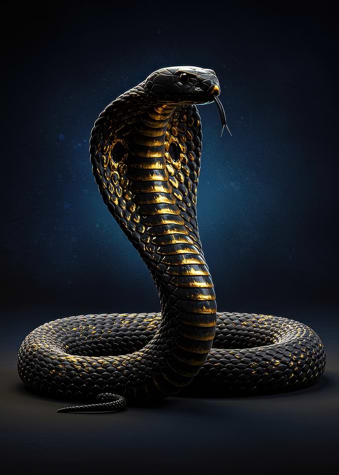 Golden Cobra Snake