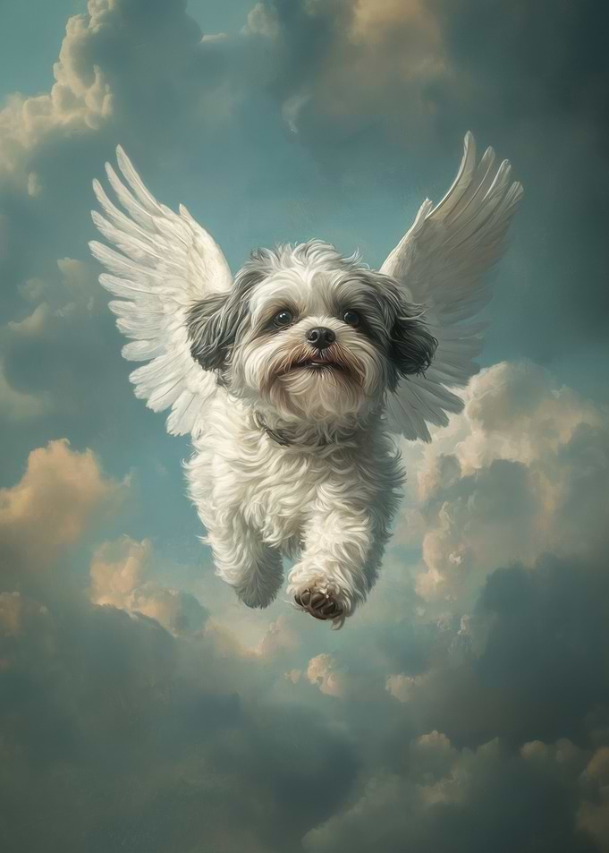 Angel Shih Tzu Dog Flying in the Sky | Pet Loss Tribute