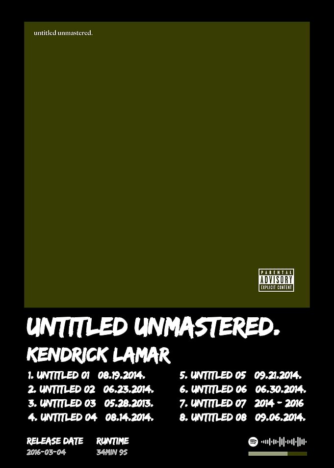 Kendrick Lamar - Untitled Unmastered Album