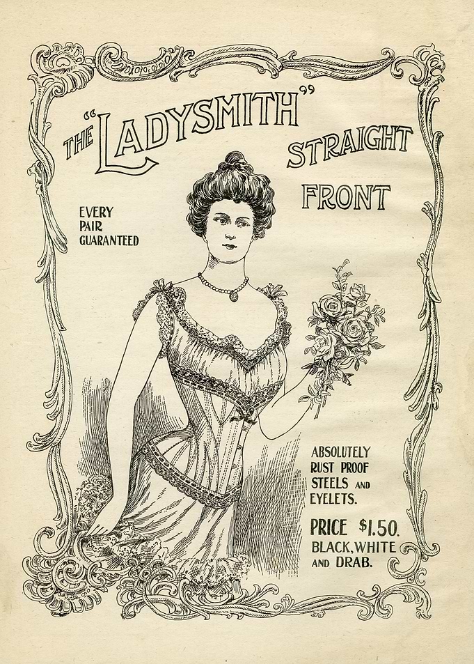 Ladysmith Straight Front Corset Advertisement