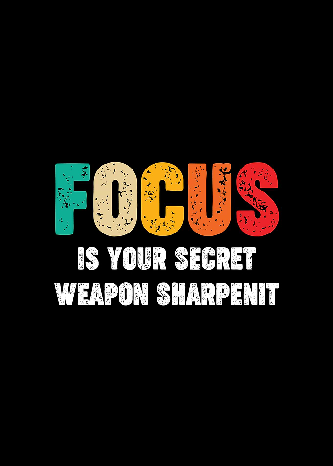 Focus is your secret weapon Retro Motivation