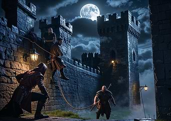Medieval Castle Raid at Night