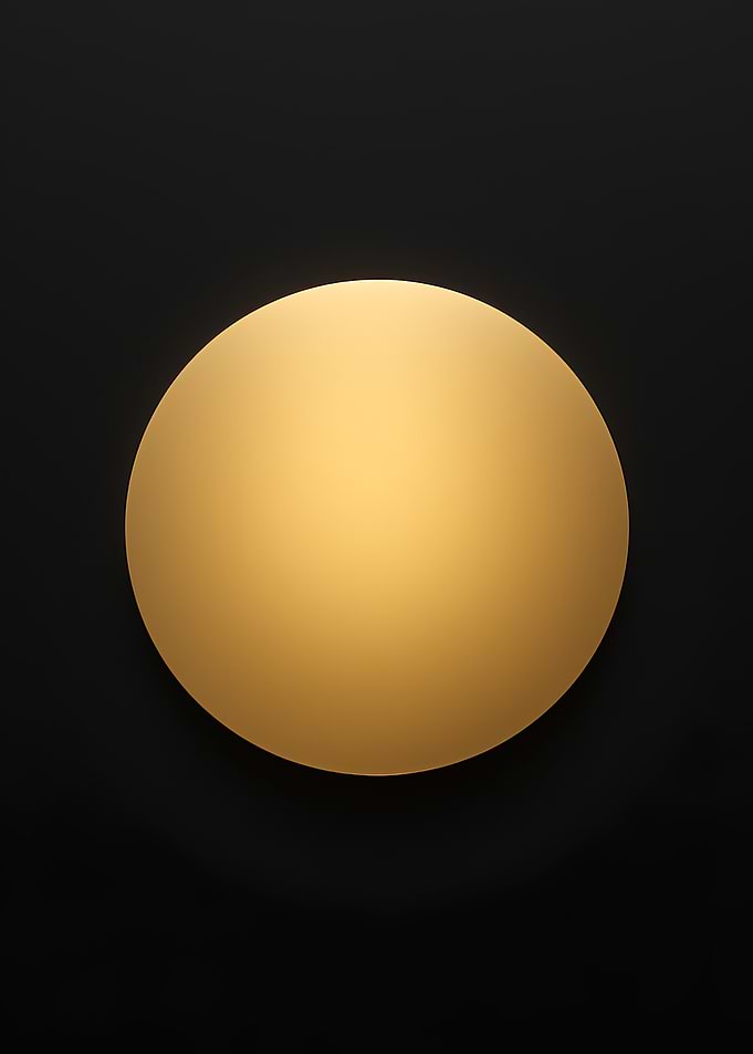 Golden Circle on Black Background