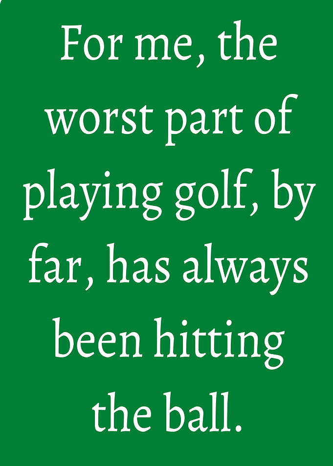 Golfing Humor: Hitting the Ball
