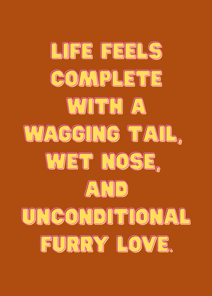 Furry Pet Love Quote, cat, dog