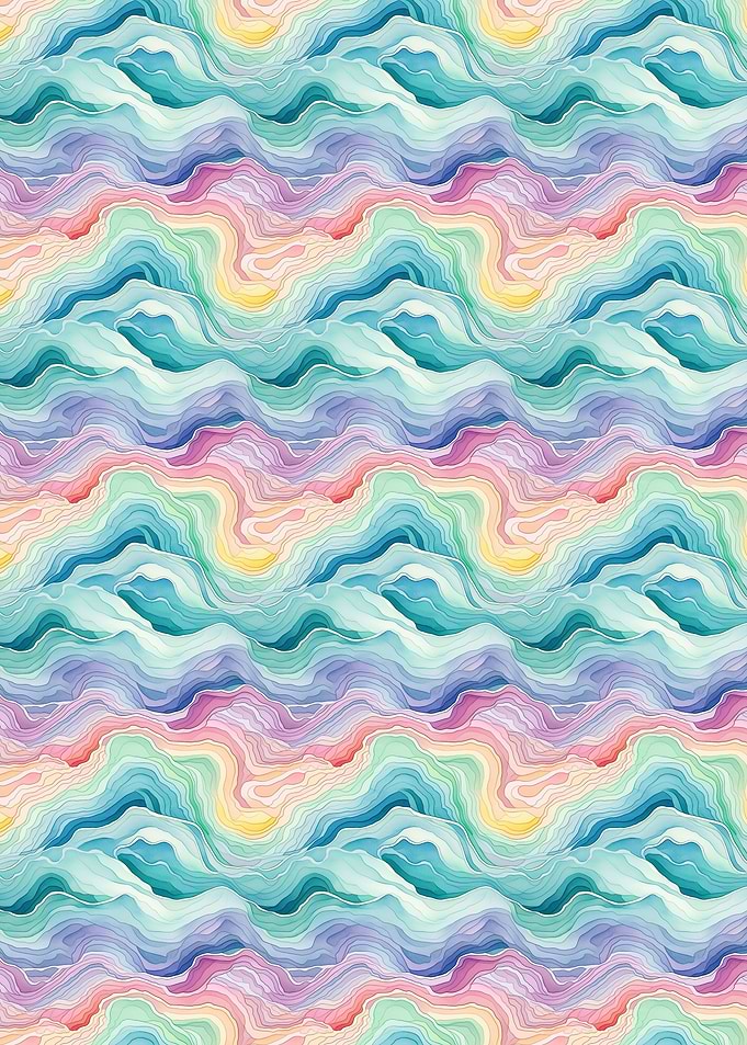 Pastel Waves Abstract Pattern