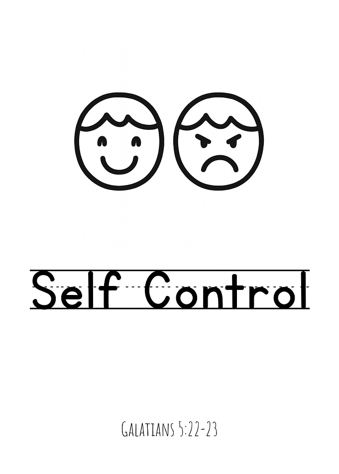Self Control - Happy Face/Mad Face Fruit of the Spirit