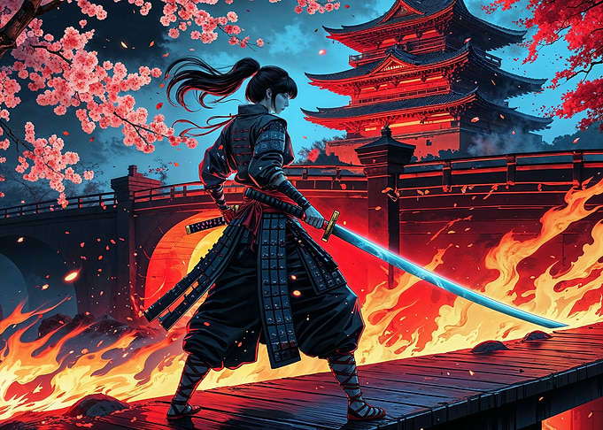 Fire and Sakura