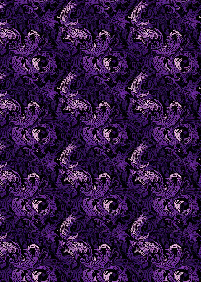 Purple Floral Baroque Pattern