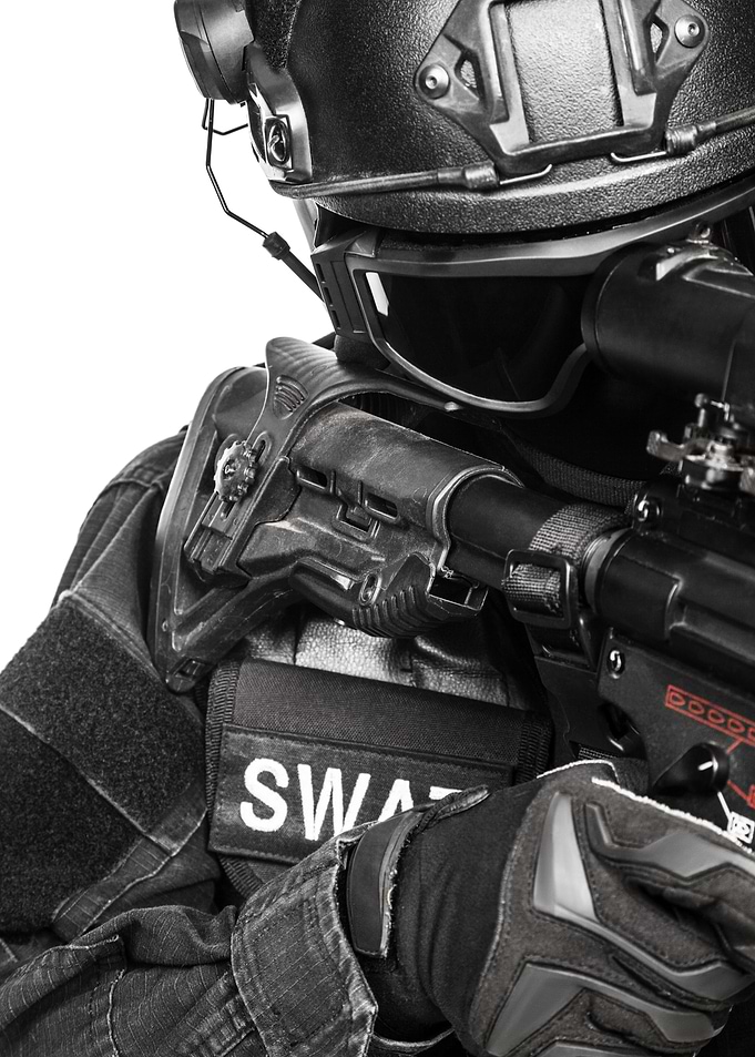SWAT Officer in Full Gear
