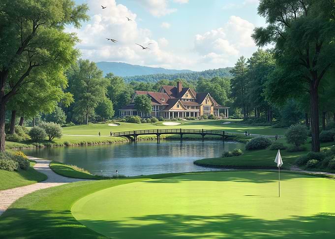 Scenic Golf Course with Clubhouse View