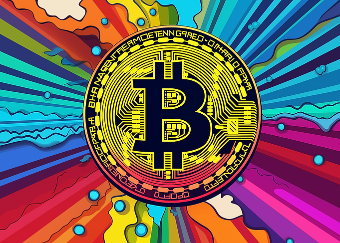 Bitcoin Colorful Art
