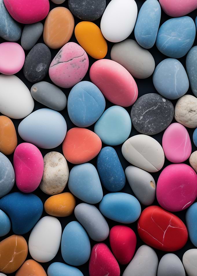 Colorful Smooth Stones