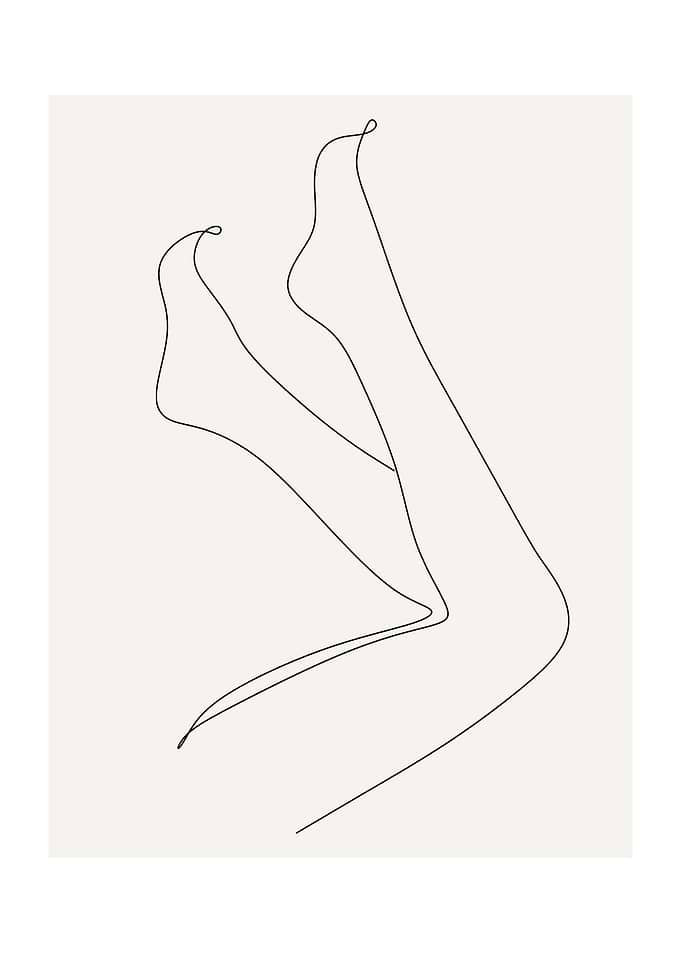 Minimalist Line Art: Legs