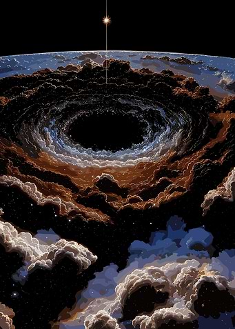 Cosmic Vortex Pixel Art