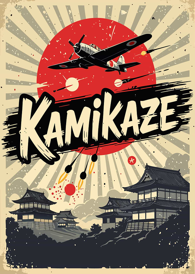Kamikaze Japanese War Plane Poster