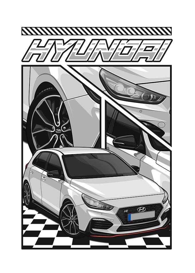 Hyundai i30 N Line Illustration