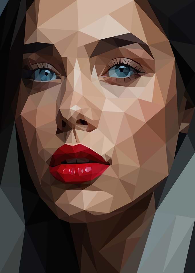 Geometric Portrait of a Woman
