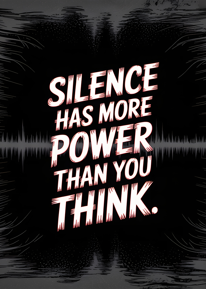 Silence Has More Power Text Art