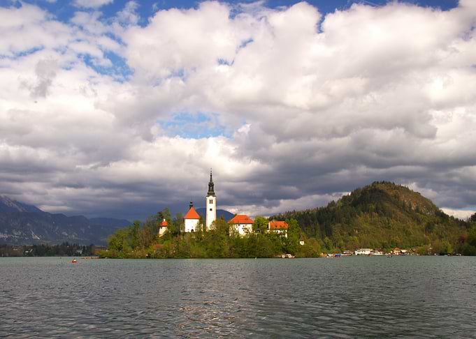 Lake Bled Island with Church