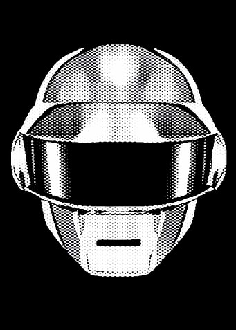 Daft Punk Helmet Black and White