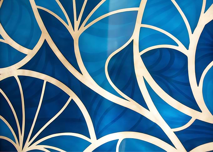 Abstract Blue and White Pattern