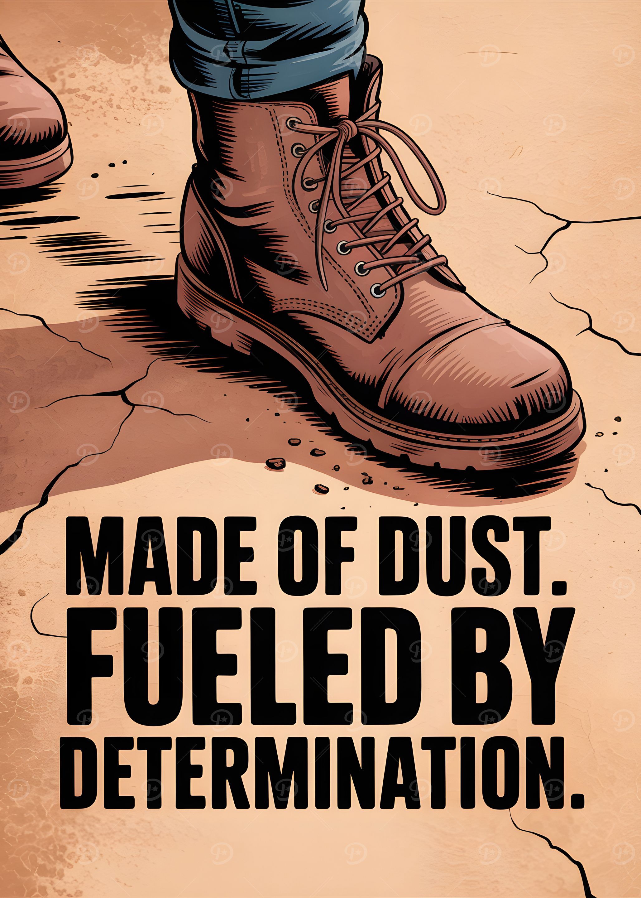Dust and Determination Footwear Art