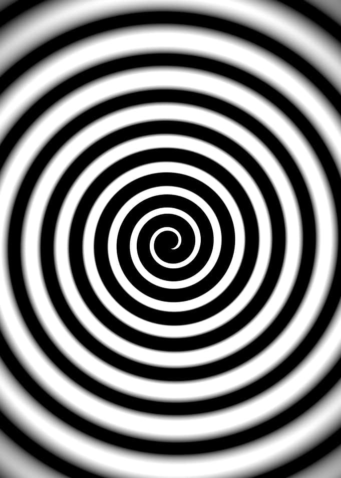 Hypnotic Black and White Spiral