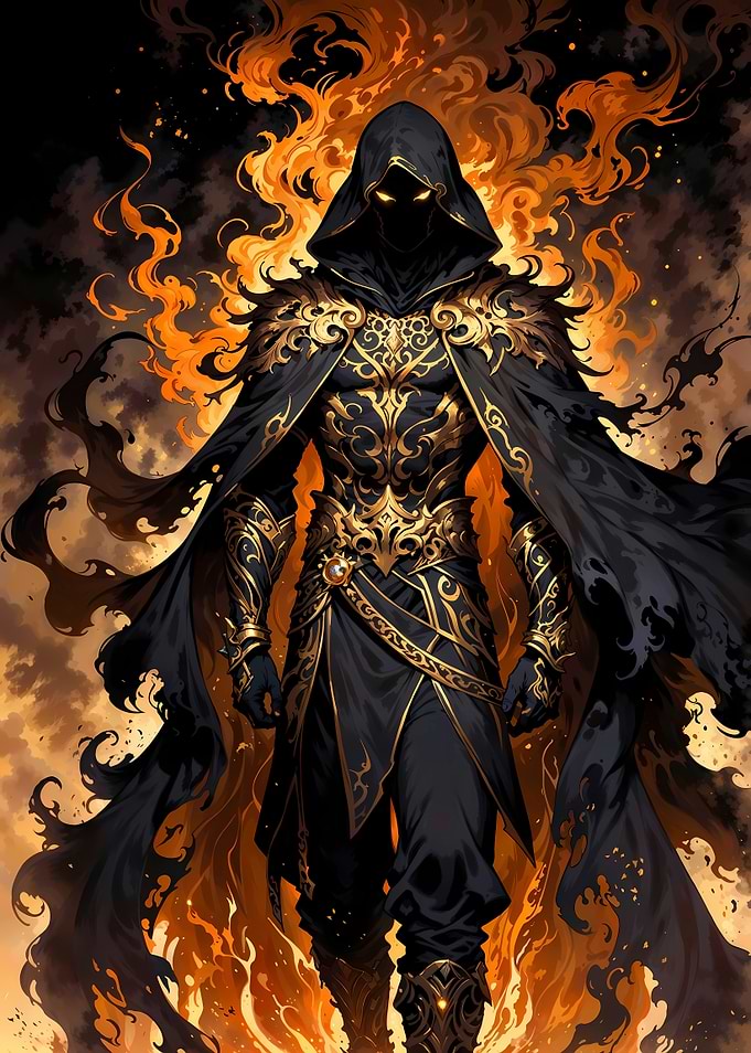 Fiery Golden Warlock
