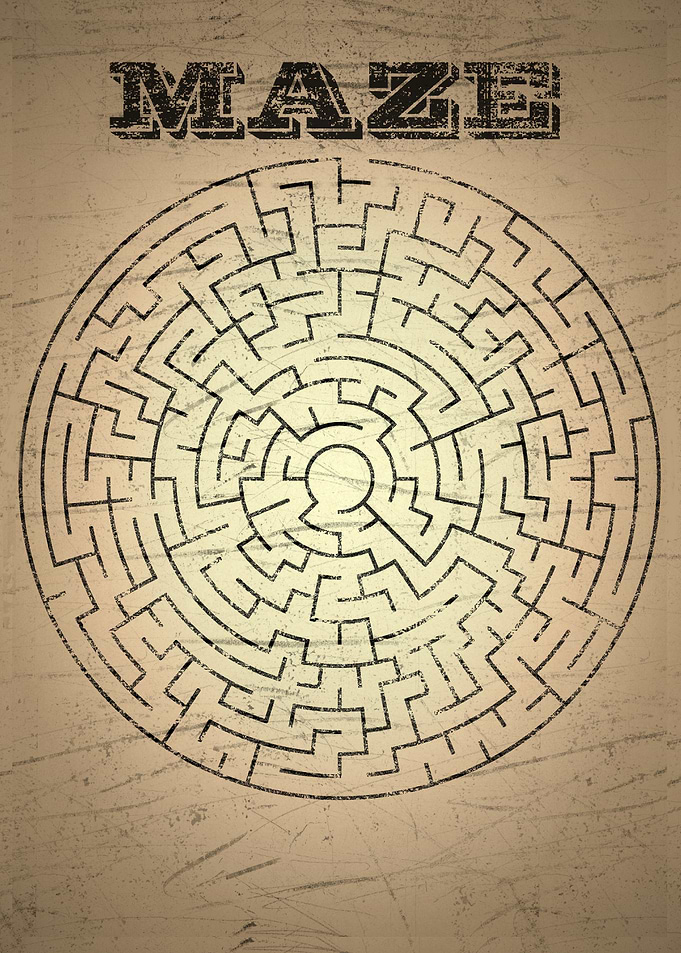 Circular Maze Illustration