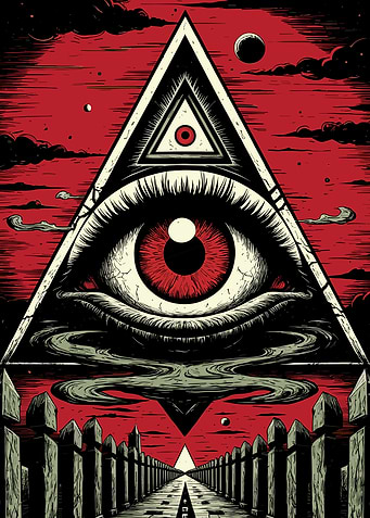 All Seeing Eye Pyramid Illustration