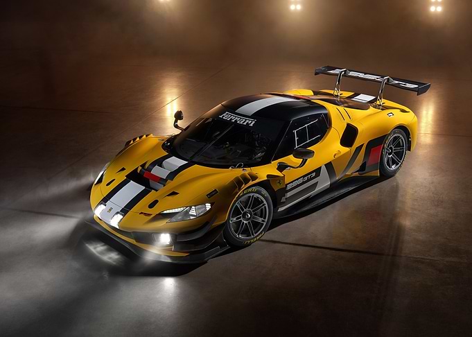Yellow Ferrari 296 GT3 Race Car