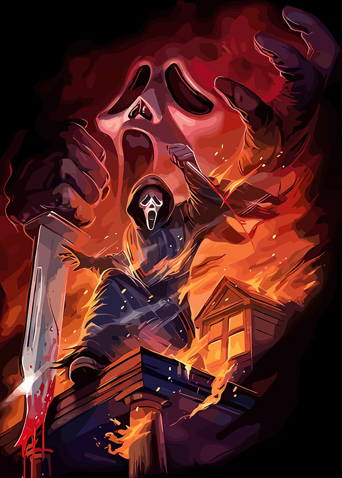 Scream Ghostface Horror Art