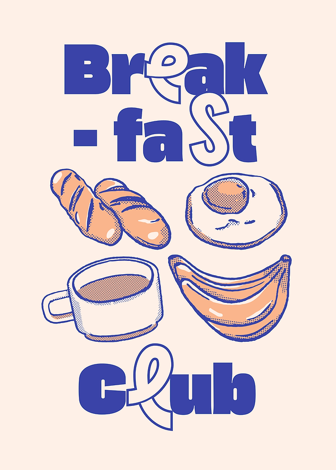Breakfast Club Food Illustration