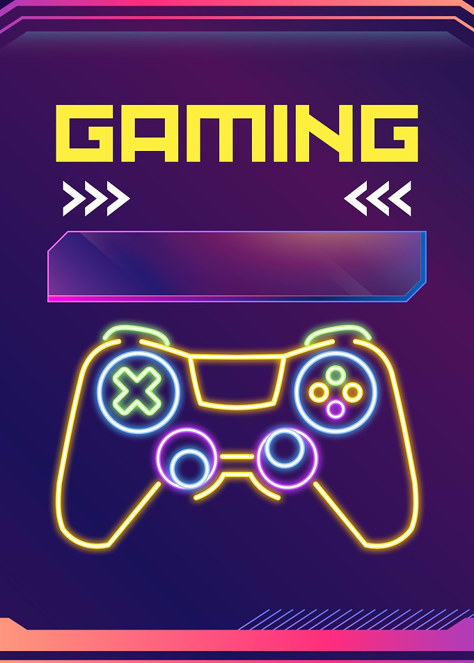 Gaming Neon Controller Poster
