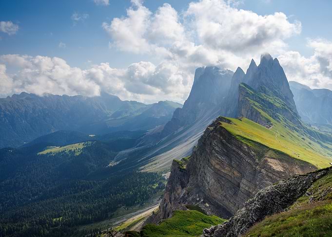 Seceda Mountain Range, Italy
