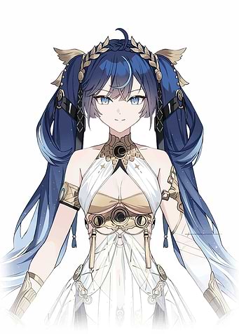Anime Girl with Blue Hair