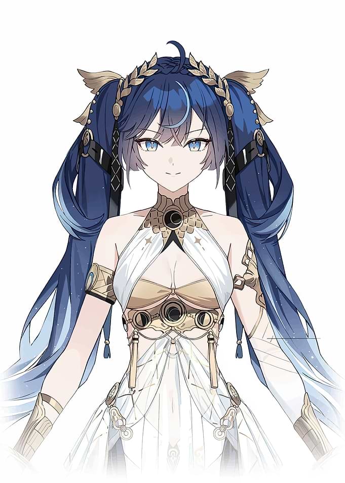 Anime Girl with Blue Hair