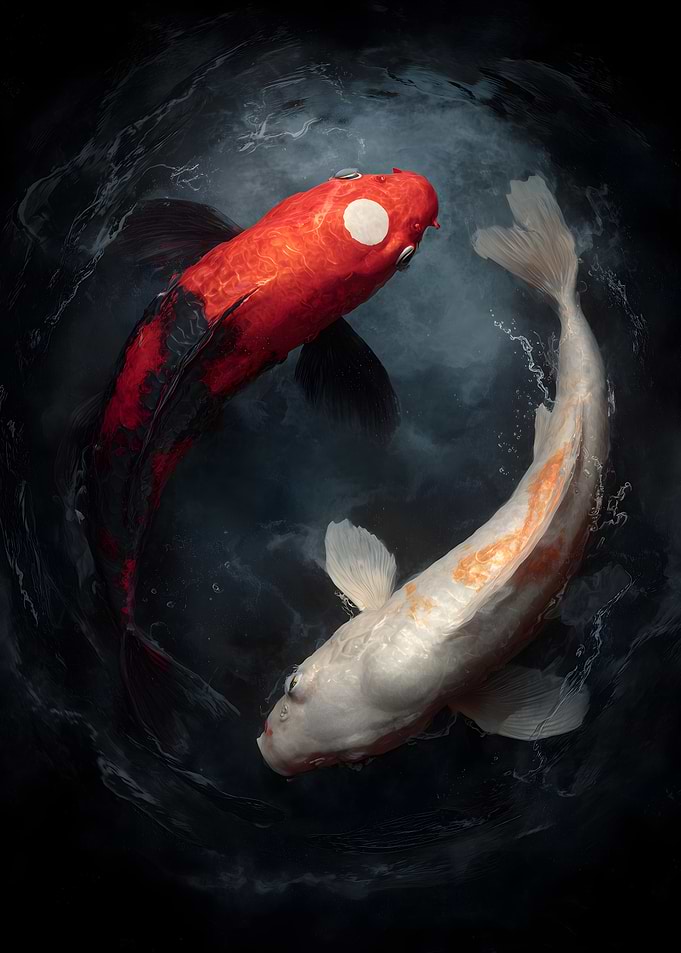 Koi Fish Yin Yang