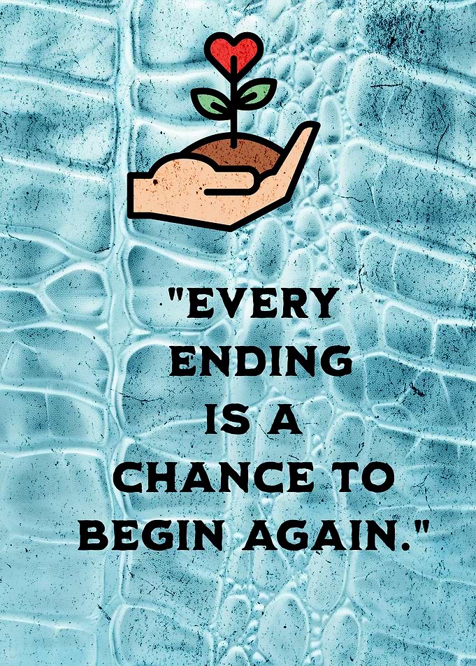Inspirational Quote with Plant Icon