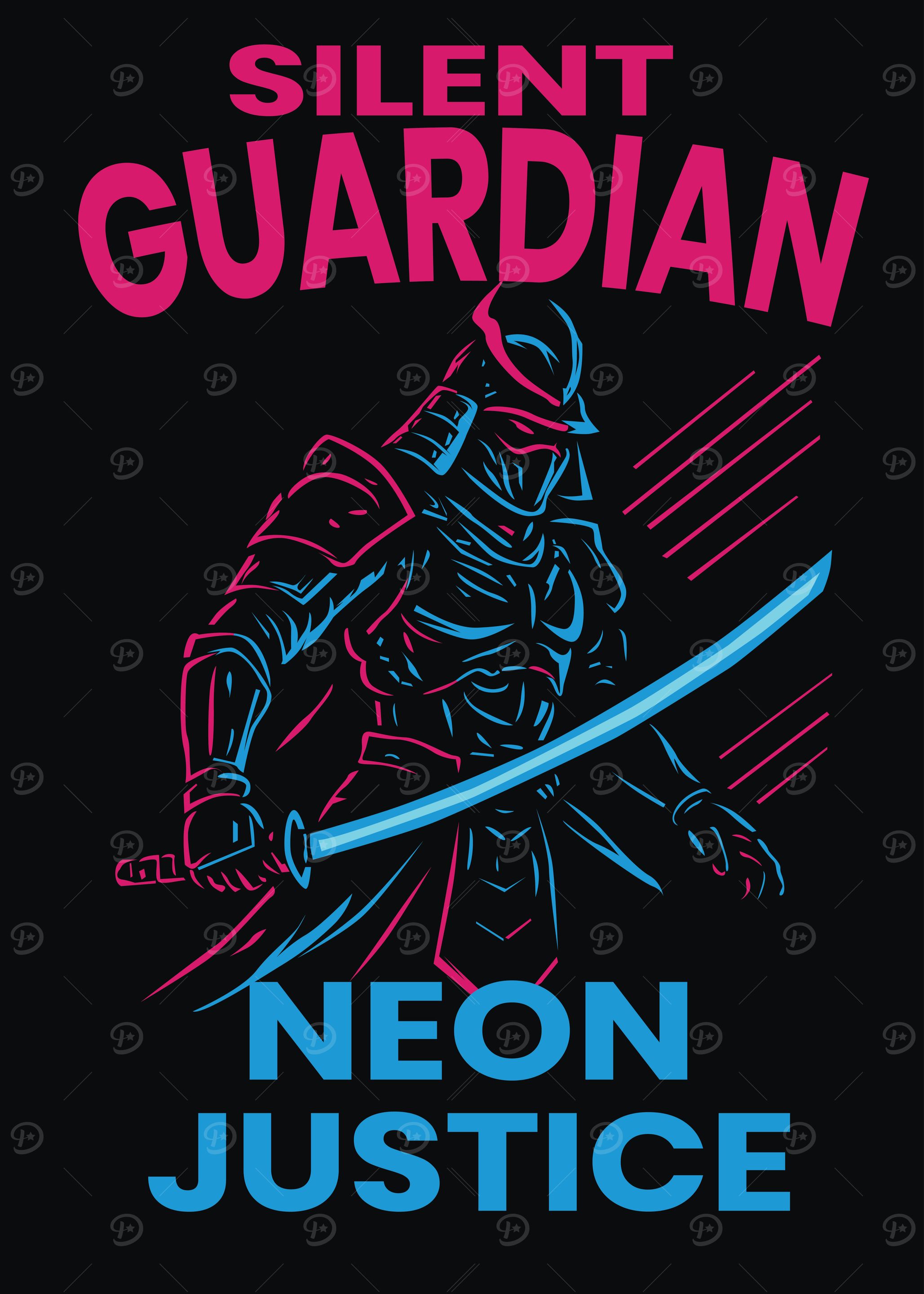 Silent Guardian Neon Justice Samurai
