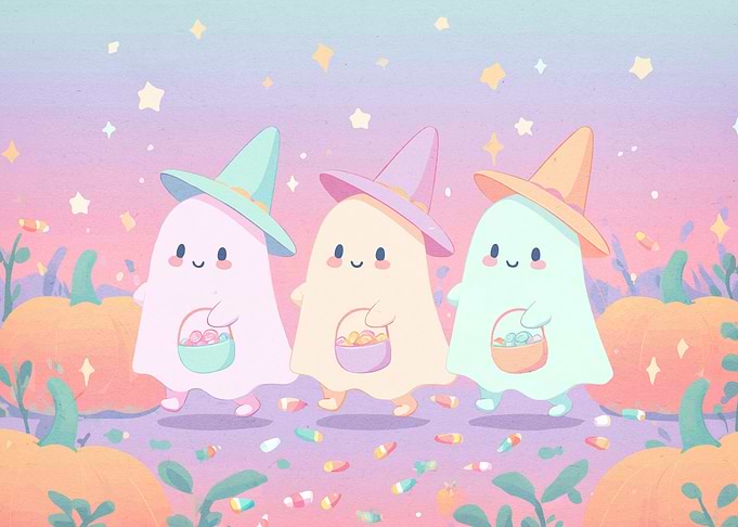 Cute Halloween Ghosts Candy