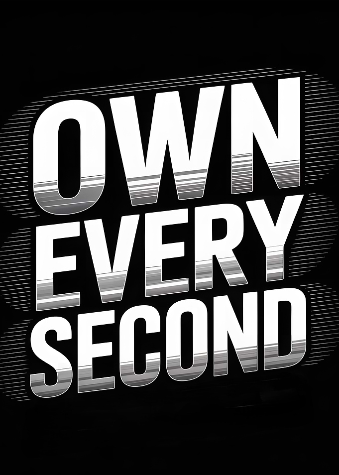 Own Every Second Motivational Text