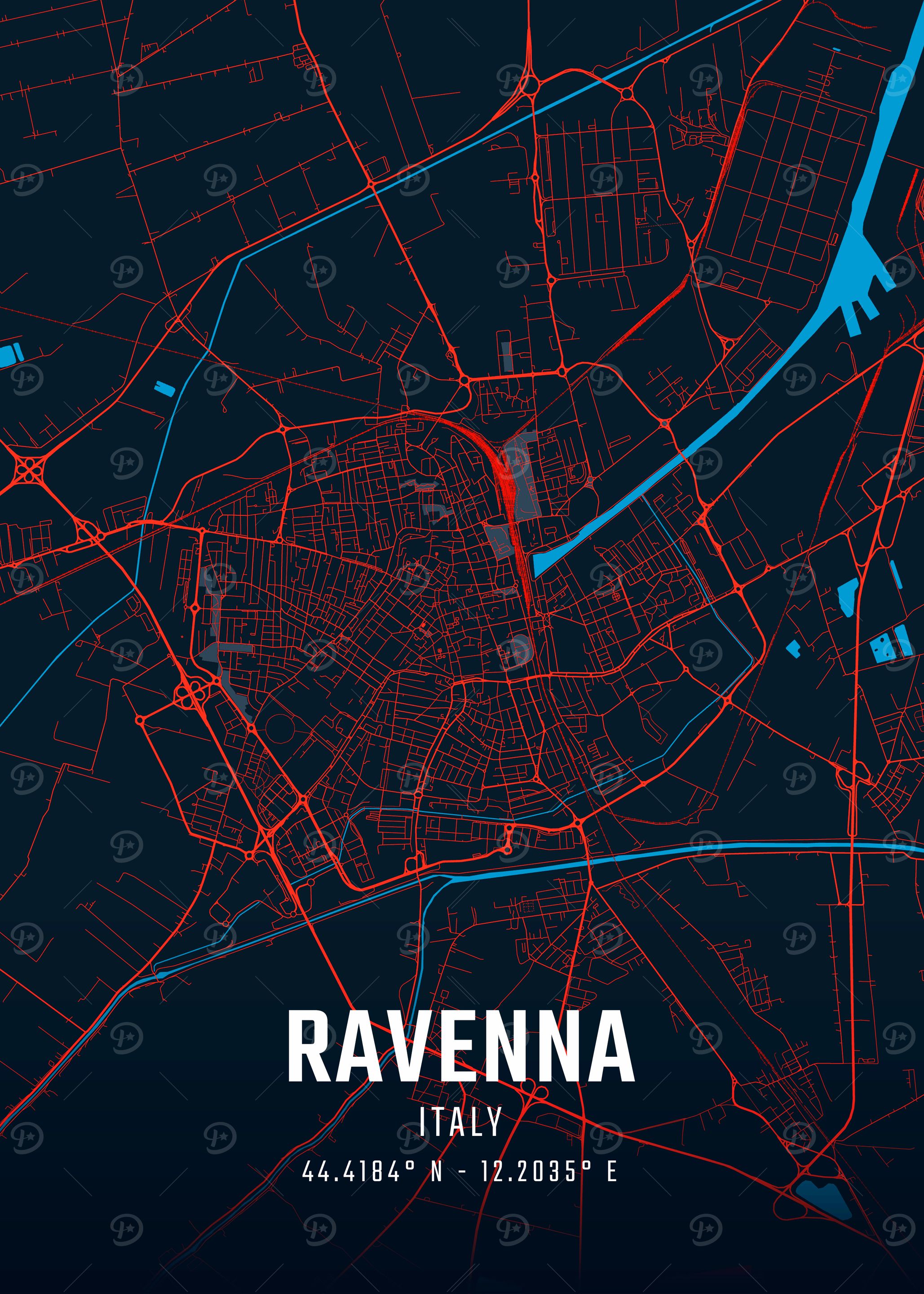 Ravenna City Map