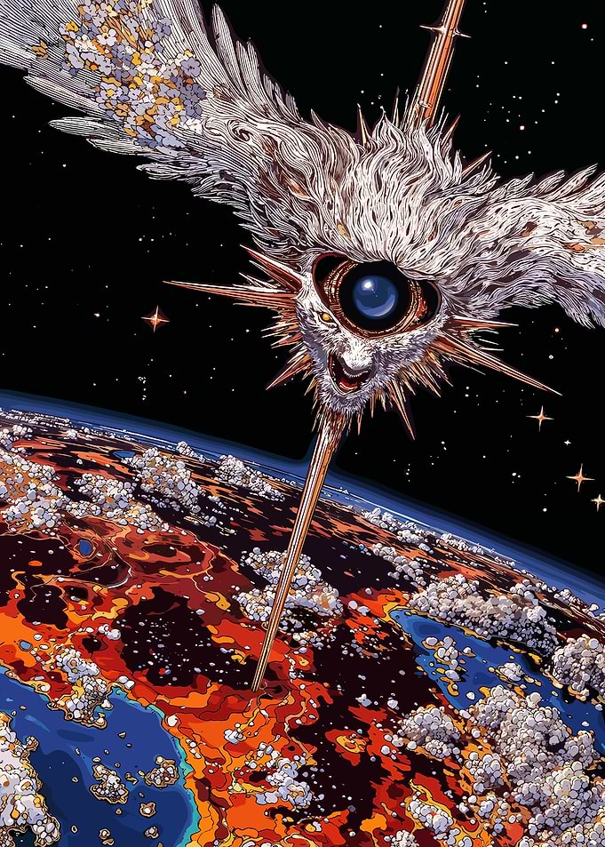Winged Creature over Earth