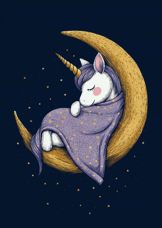 Sleeping Unicorn on the Moon