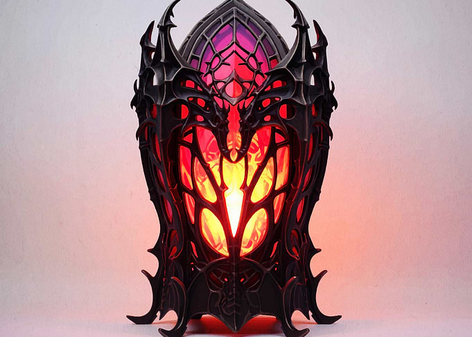 Gothic Dragon Lamp
