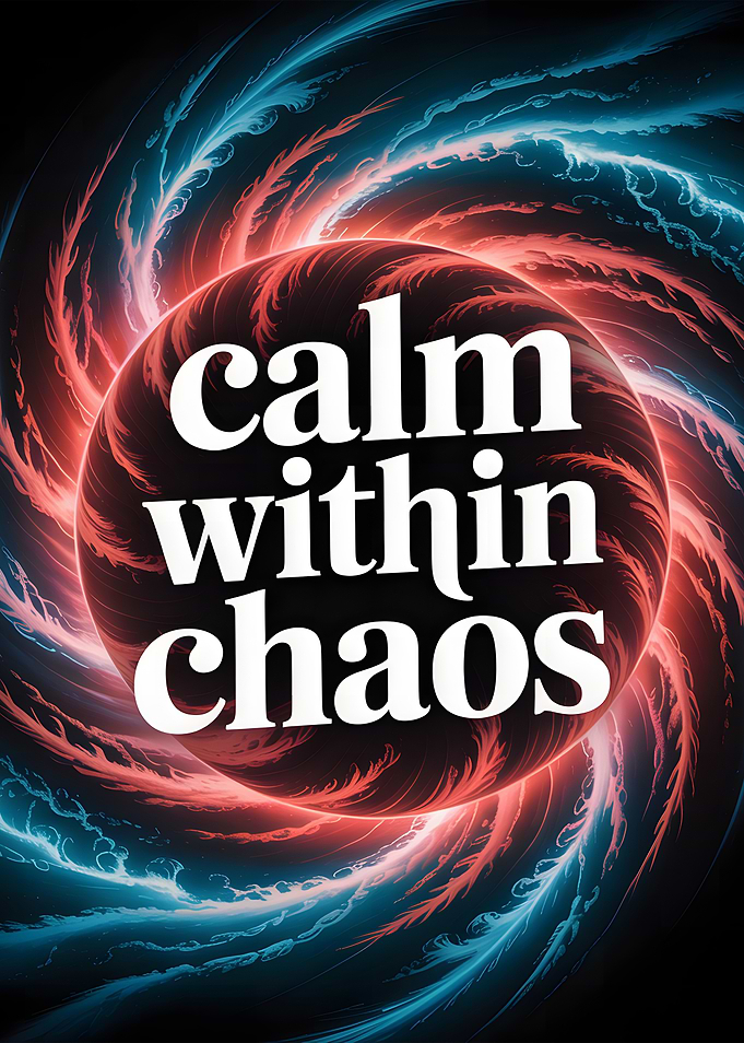 Calm Within Chaos Abstract Art